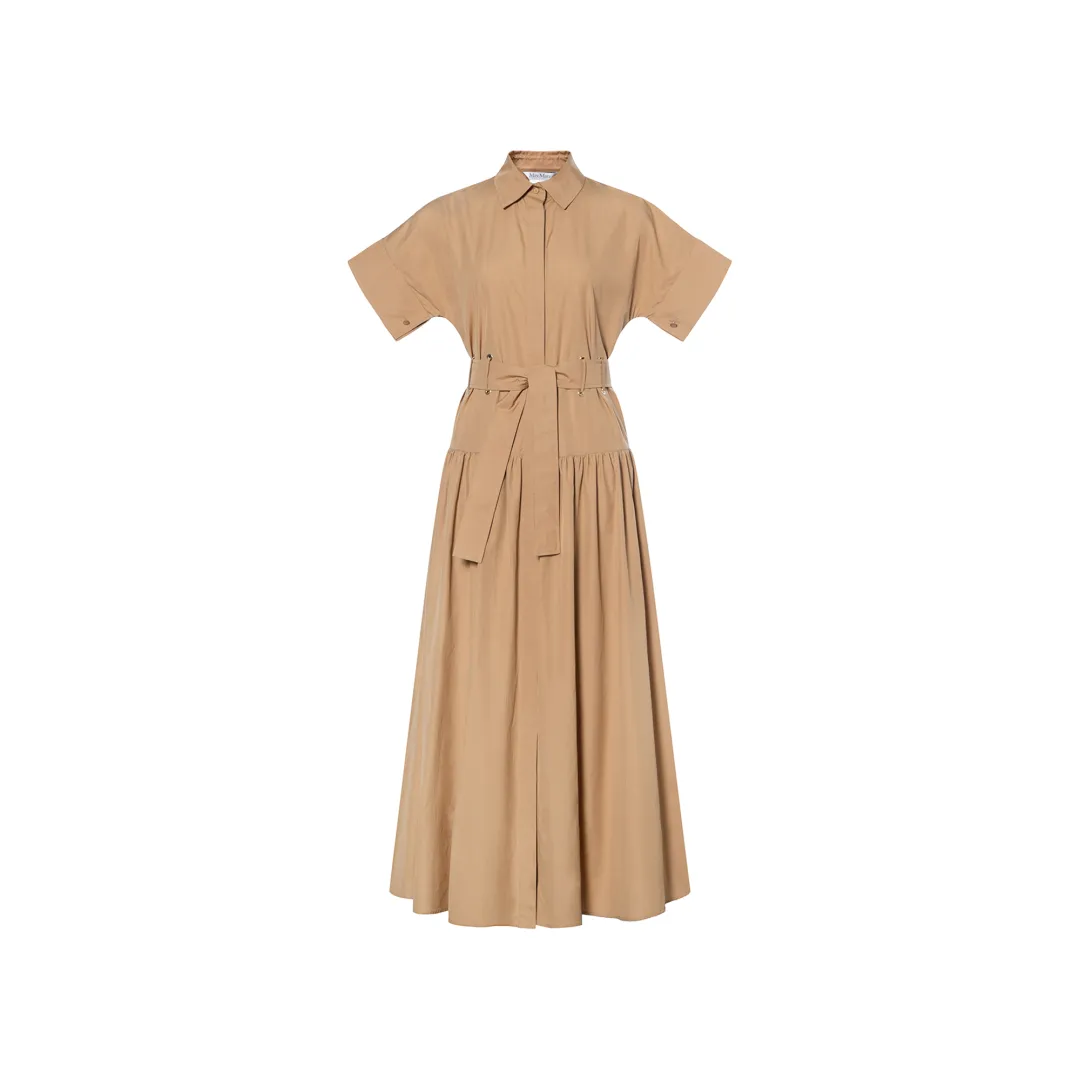 Max Mara Agoraio Belted Short Sleeved Midi Dress