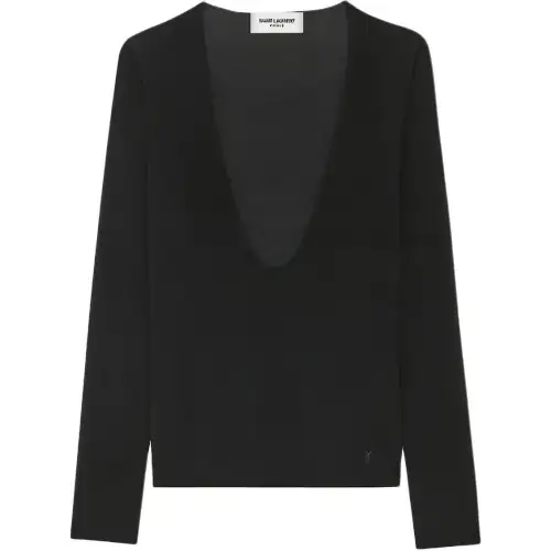 SAINT LAURENT Deep U-Neck Top