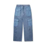 Li Ning Casual Pants Women's Gray Blue Moderate Straight Fit Pants