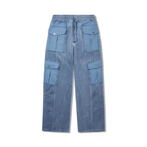 Li Ning Casual Pants Women's Gray Blue Moderate Straight Fit Pants
