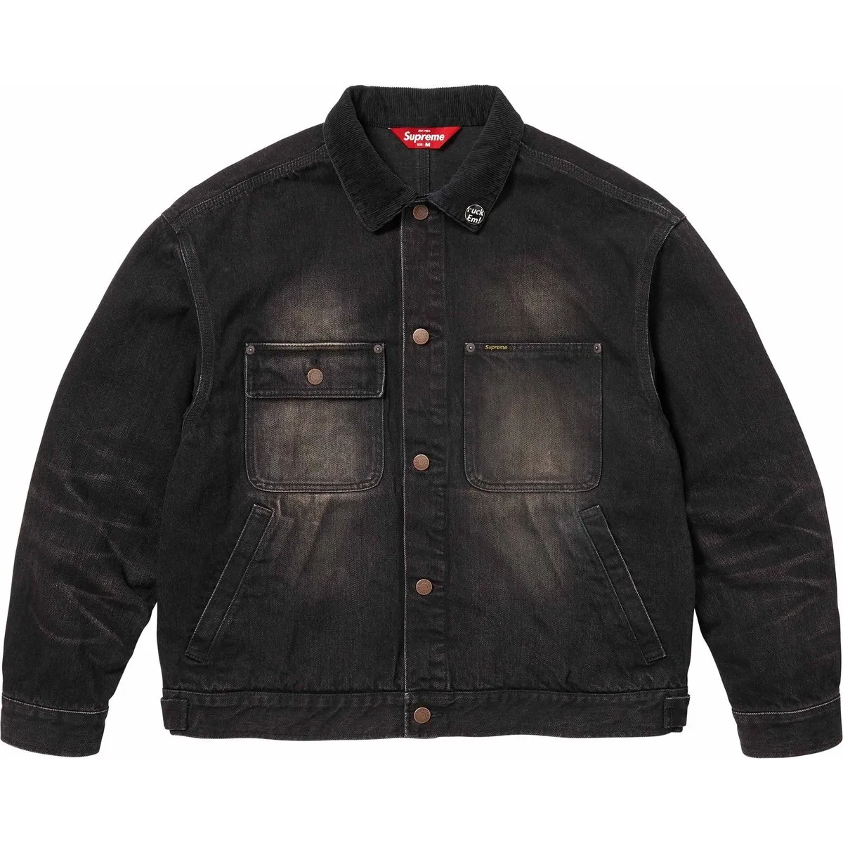 Supreme FW25 WEEK5 Distressed Selvedge Trucker Jacket Denim Jacket Unisex