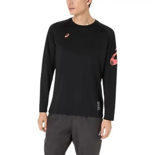 ASICS T Shirts Men's Black Crew Neck