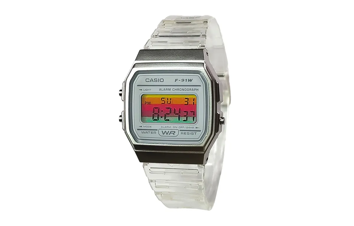 CASIO Custom Collection Quartz Movement Resin Strap Watch Unisex White Dial
