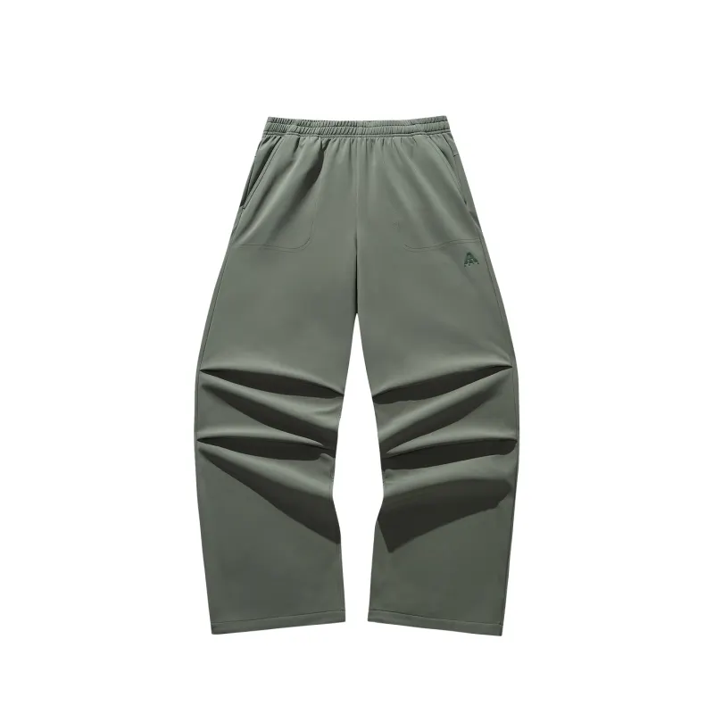 ANTA Casual Pants Women's Seaweed Green 3 Moderate Straight Fit Pants