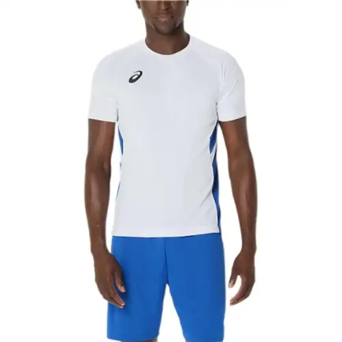 ASICS T Shirts Men's White Crew Neck