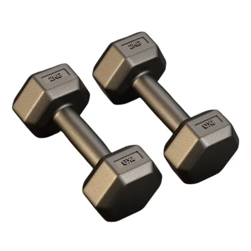 DEERWAY Hexagonal ecological protective corner covers, dumbbells PVC for gym for men and women, universal tubing for students, for beginners