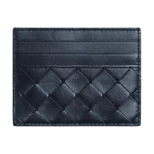 Bottega Veneta Lambskin Card Holder Women's Space Blue