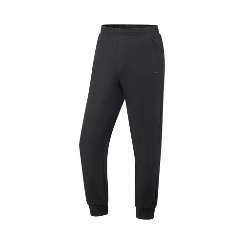 Li Ning Fitness Series Fleece Lined Thermal Athleisure Stitching Knitted Sweatpants Women's