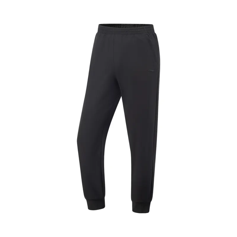 Li Ning Fitness Series Fleece Lined Thermal Athleisure Stitching Knitted Sweatpants Women's