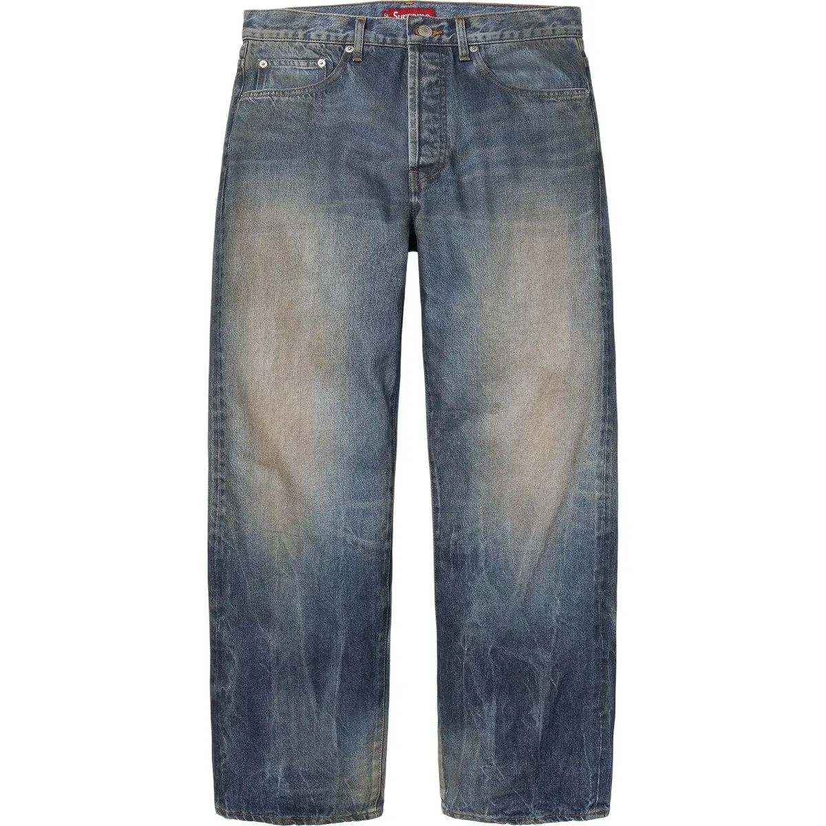 Supreme Distressed Loose Fit Selvedge Jean SS24
