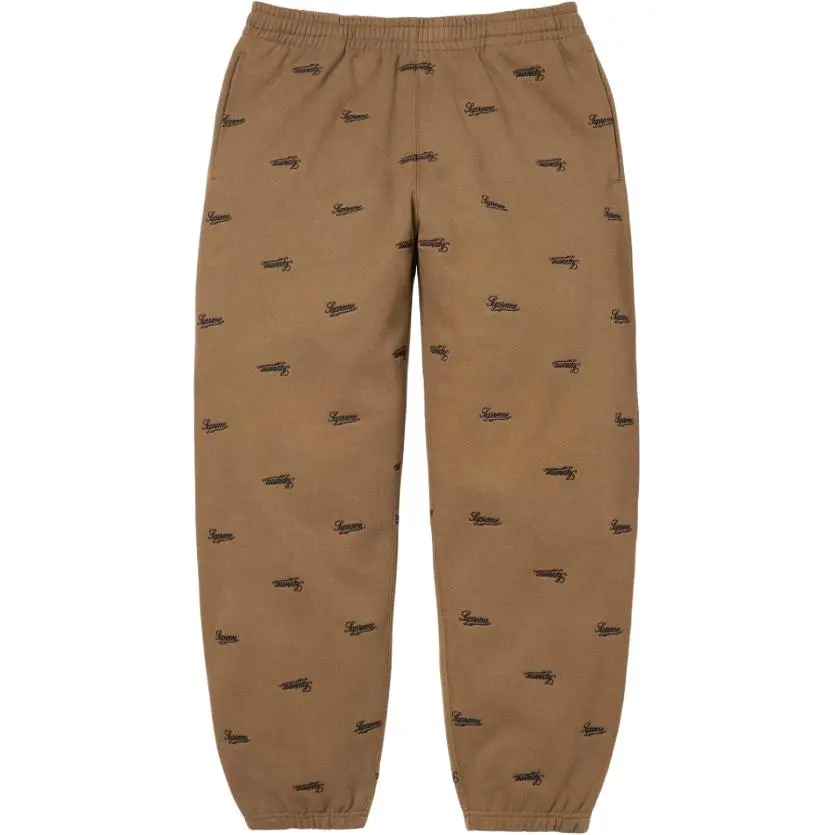 Supreme FW25 WEEK18 Repeat Script Sweatpant Knitted Sweatpants Unisex