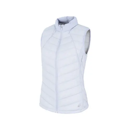 ASICS Down Vests Women's Light Blue Purple Stand Collar Moderate Other