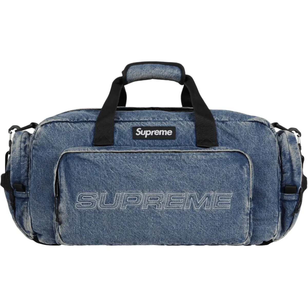 Supreme 39L Denim With Nylon Travel Bag Unisex Blue