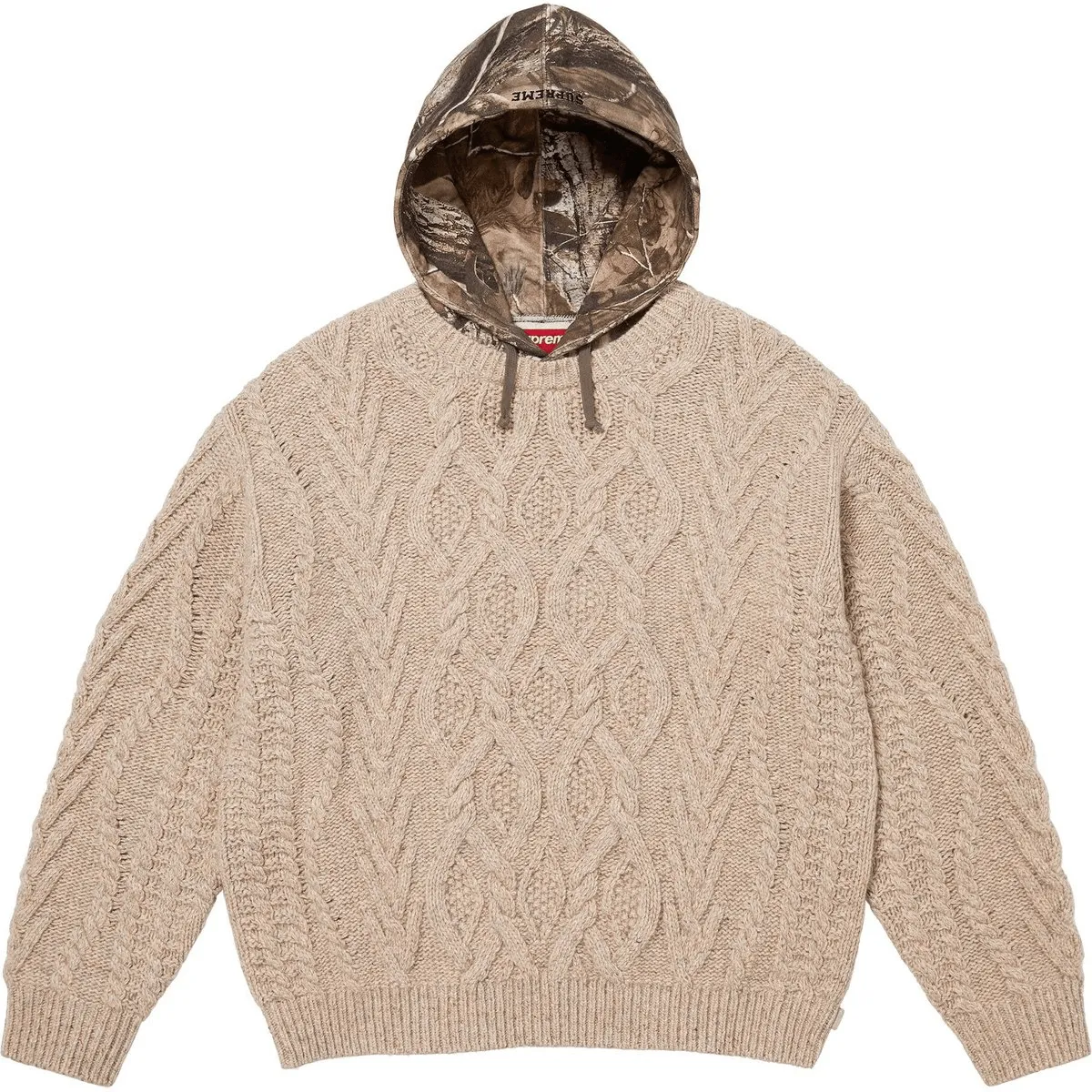 Supreme FW25 WEEK8 Cable Hooded Sweater Unisex