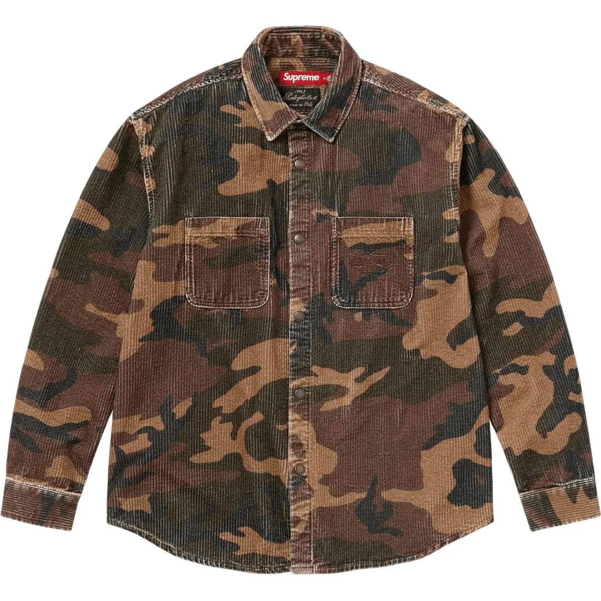 Supreme FW25 WEEK18 Wide Wale Corduroy Snap Shirt Unisex