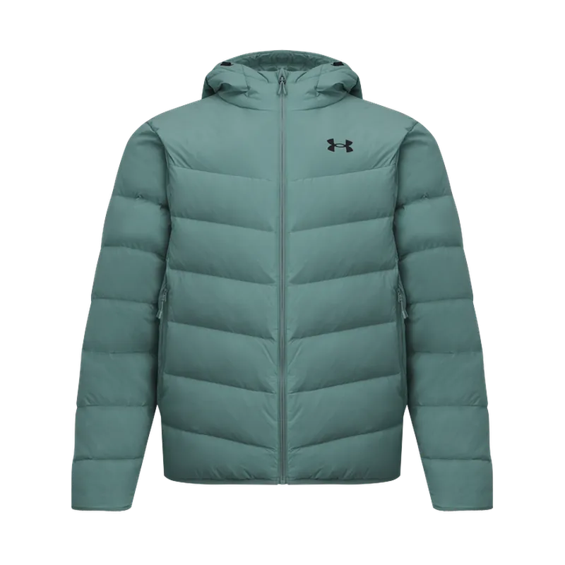 Under Armour Down Jackets Men's Green Hooded Moderate Other