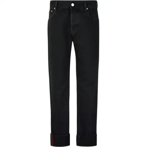 GUCCI Jeans Men's Dark Gray Moderate Tapered Pants