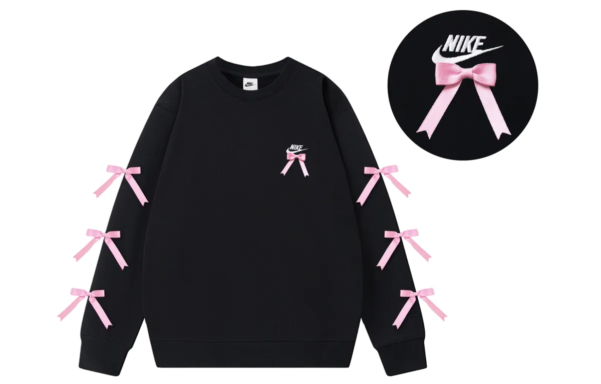 Nike Sweatshirts Unisex Black Crew Neck Moderate