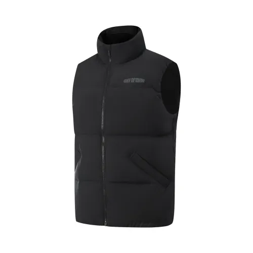 LiNing Wade series windproof and water-repellent stand-up collar letters down vest men's style