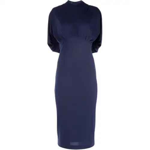 PRADA Short Sleeved Dress Women's Blue