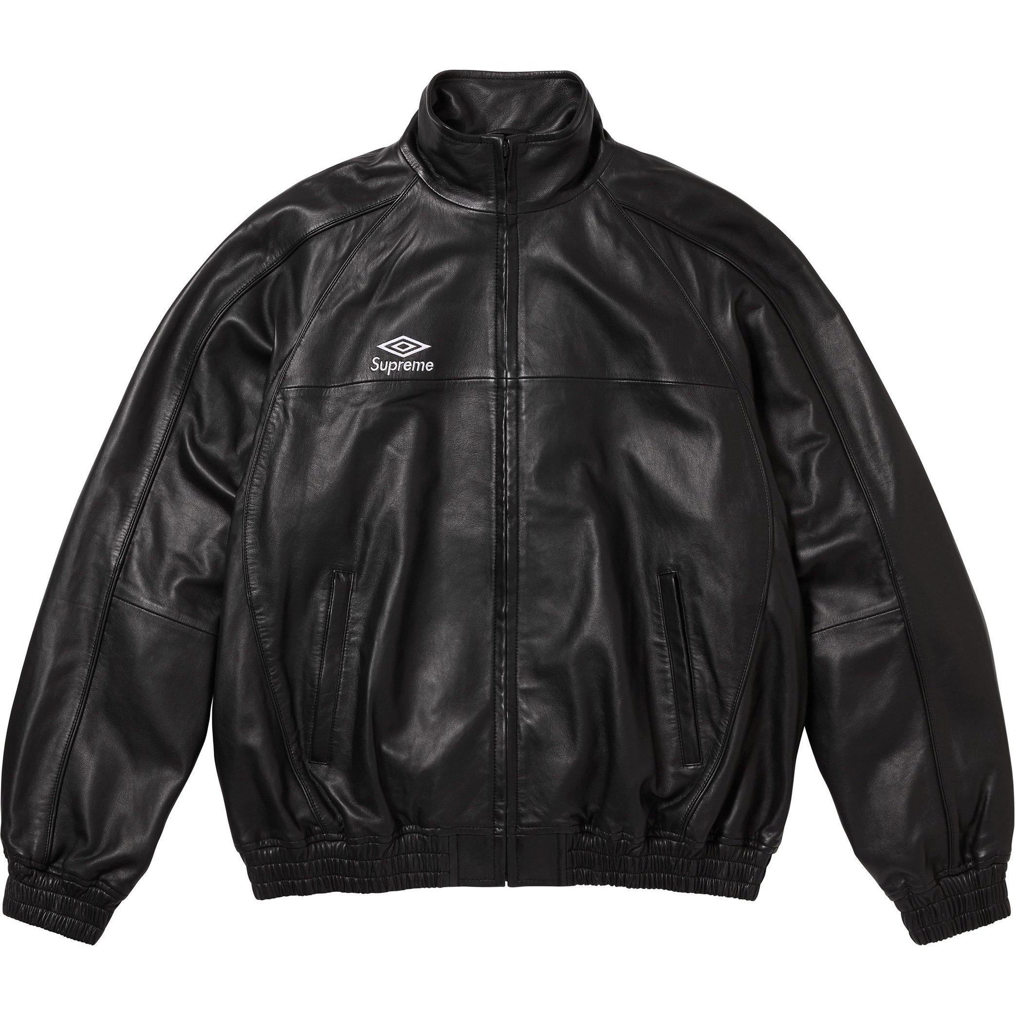Supreme Umbro FW25 WEEK4 Leather Track Jacket logo оригинал