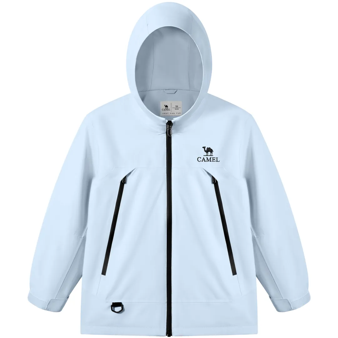 CAMEL Kids Windbreaker Jackets Hooded Moderate