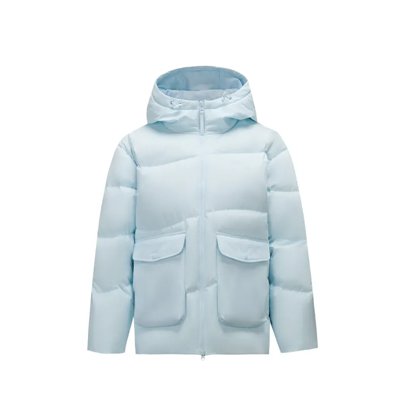 ANTA Down Jackets Women's Frozen Blue 3 Hooded