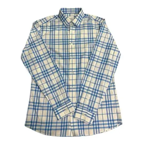 Burberry Shirts Men's Blue Lapel Moderate