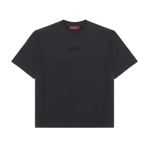 GUCCI Embroidered Jersey T Shirt