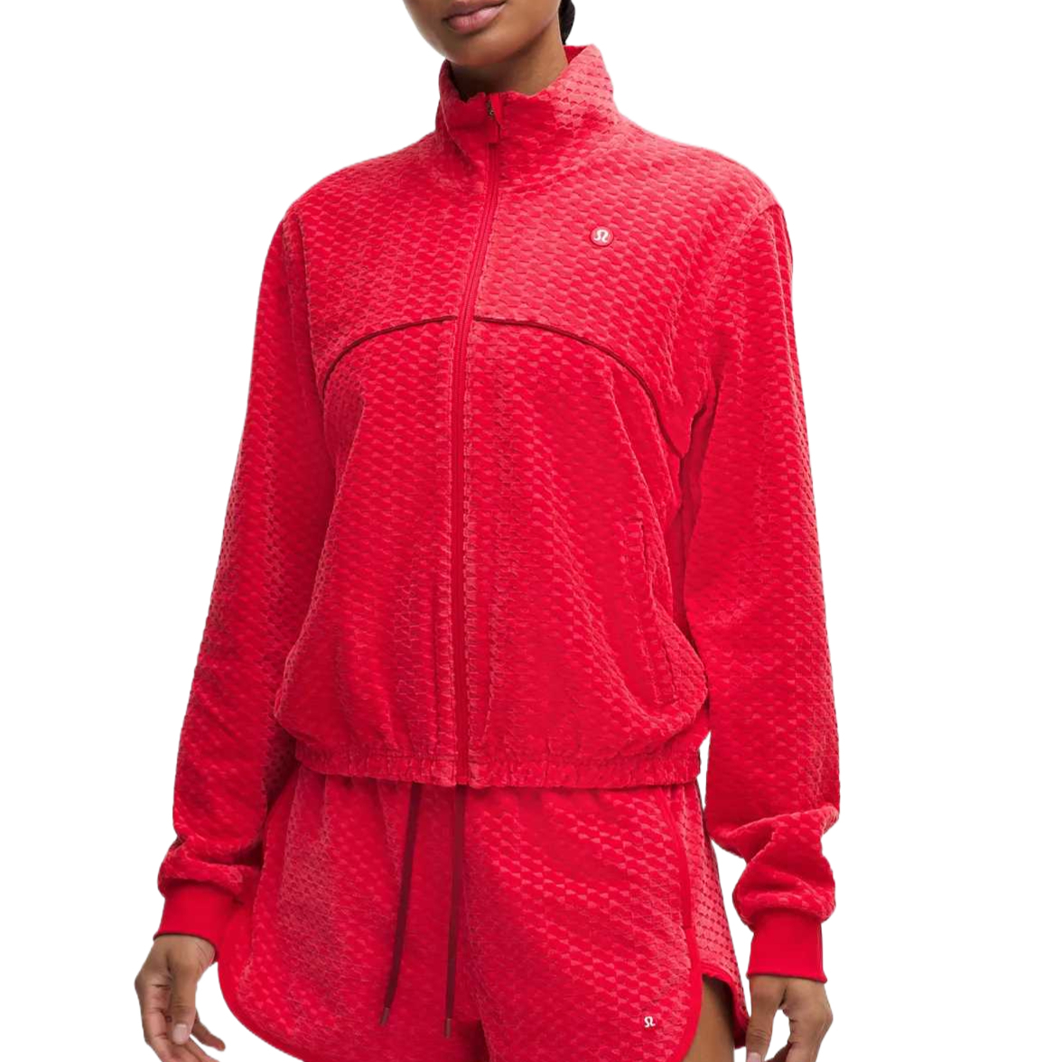 Lululemon Tennis Tops Women’s Dark Sports Red/DKSR Stand Collar Moderate