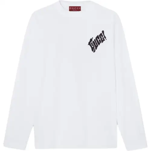 GUCCI Cotton Jersey T shirt With GUCCI Logo