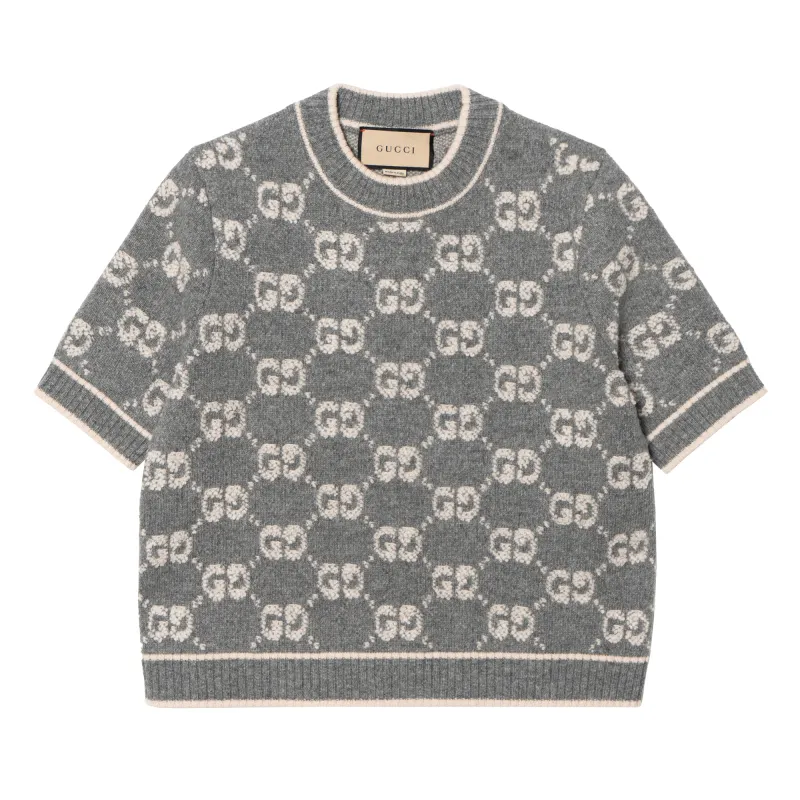 【Runway】GG Damier-jacquard wool jumper