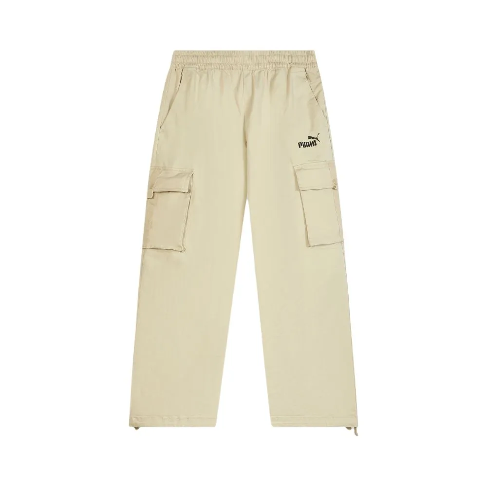 PUMA Woven Cargo Pants Men's Ecru Moderate Straight Fit Pants
