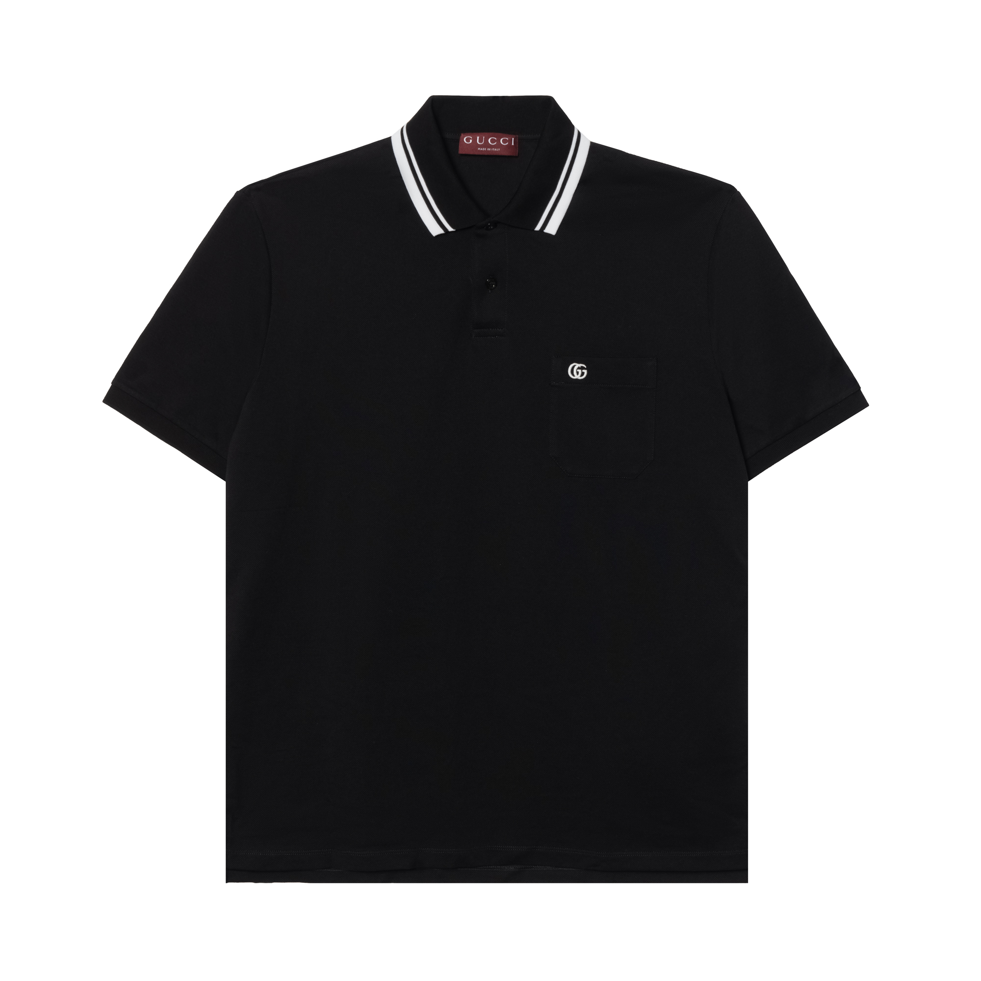 GUCCI Logo Embroidered Short Sleeve Polo Shirt