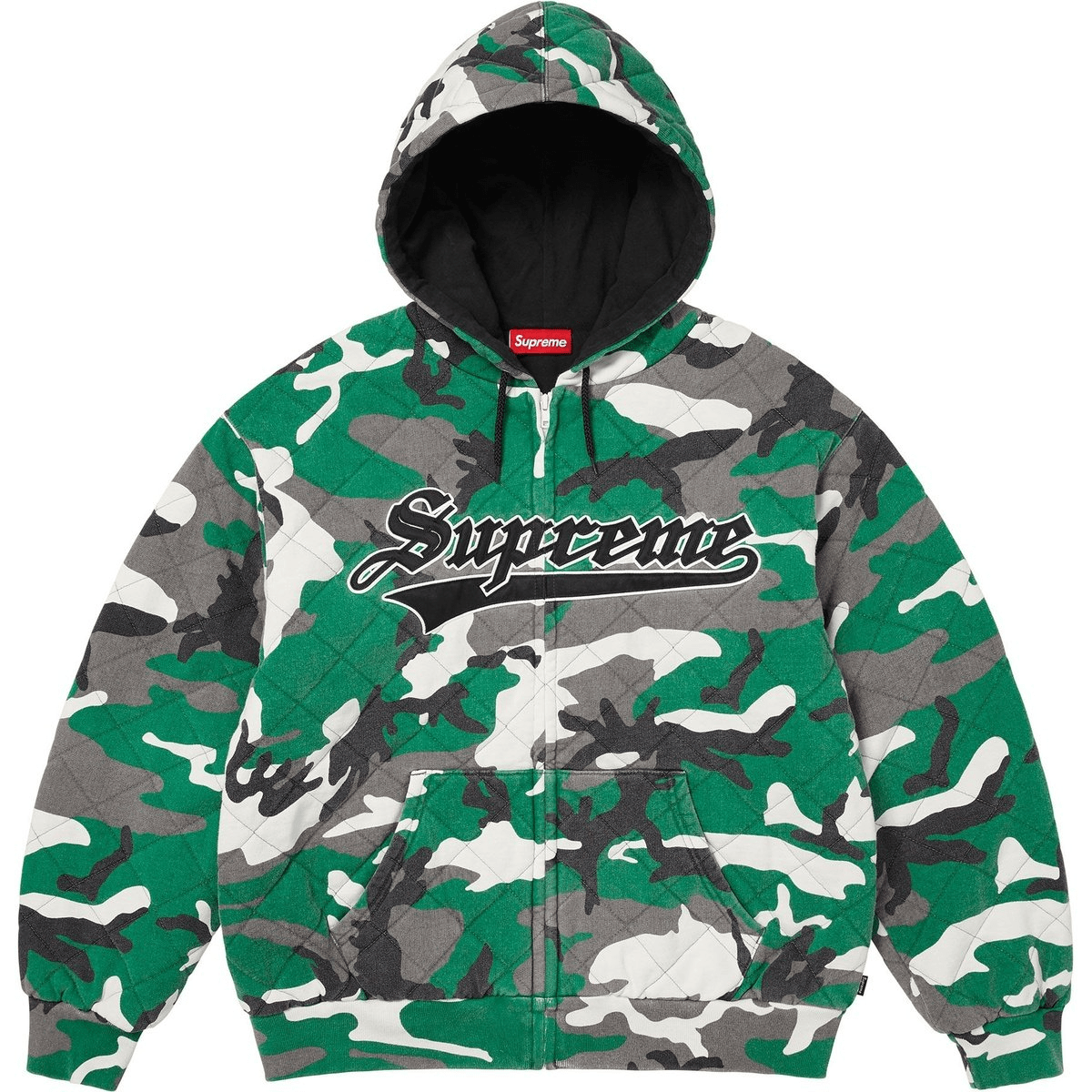 Толстовка Supreme Quilted Zip Up Hooded Sweatshirt (разноцветная)
