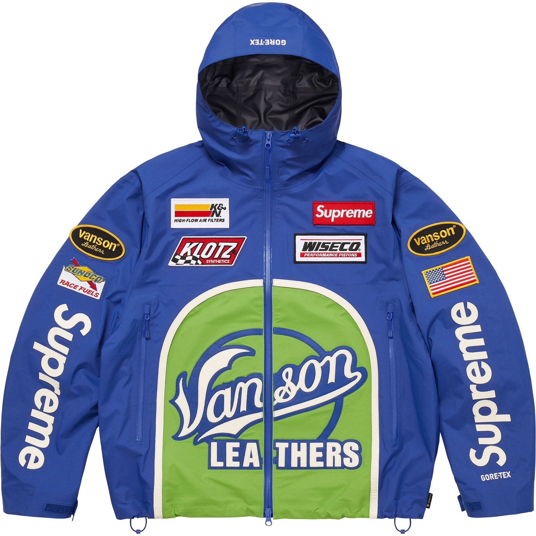 Куртка Supreme x Vanson Leathers FW25 GORE-TEX Shell Jacket (черная)
