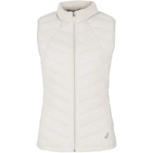 ASICS Down Vests Women's Beige Stand Collar Moderate Other