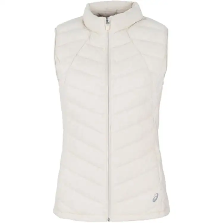 ASICS Down Vests Women's Beige Stand Collar Moderate Other