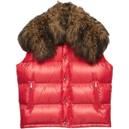 Prada textured-collar puffer gilet