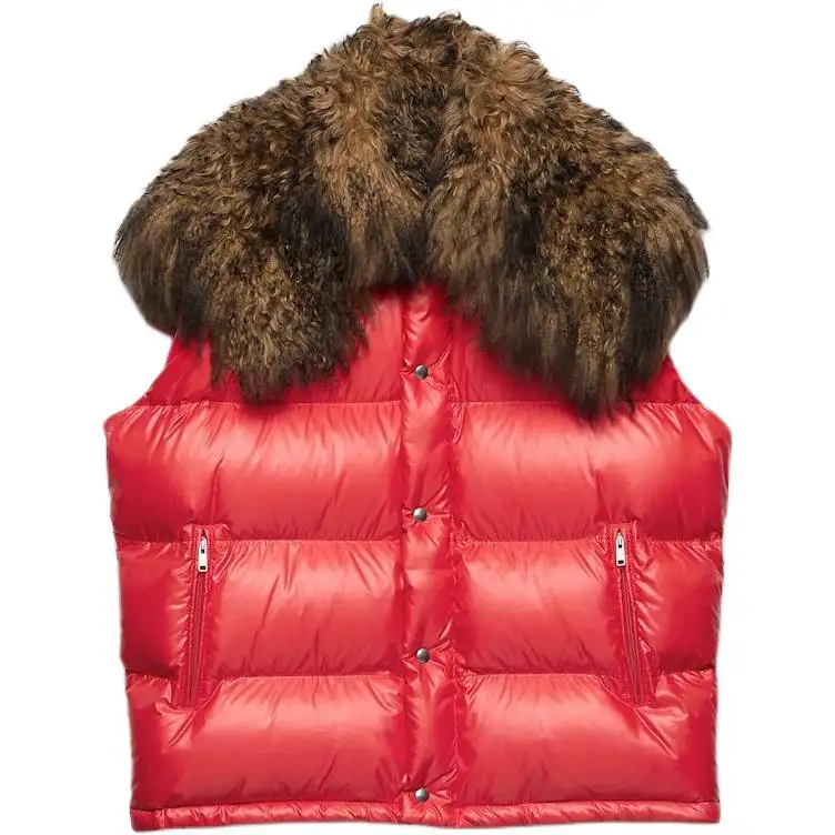 Prada textured-collar puffer gilet