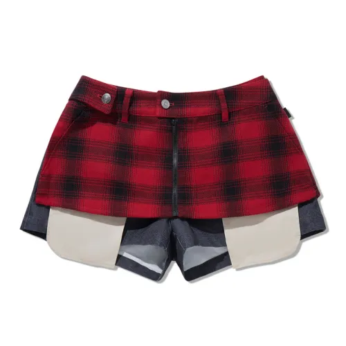 Li Ning Casual Short Skirts Women's Plaid Group