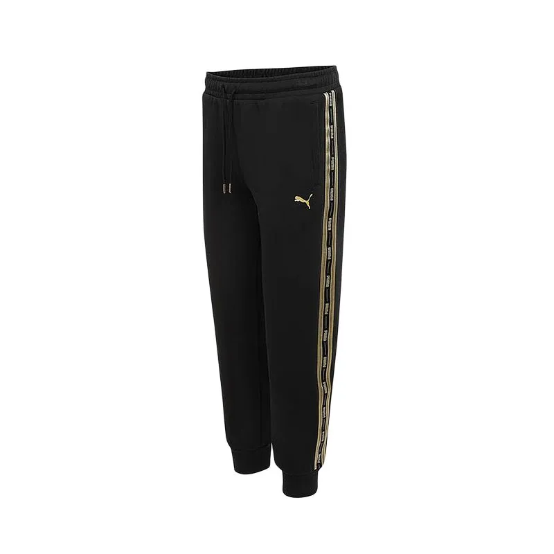 PUMA Knitted Sweatpants Men's Black Moderate Cuffed Pants