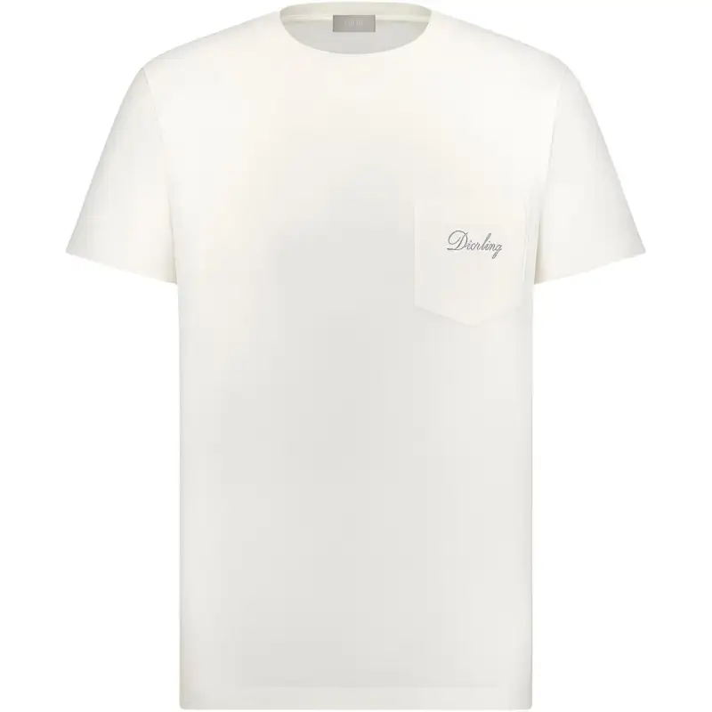 DIOR T Shirts Men's White Crew Neck Moderate