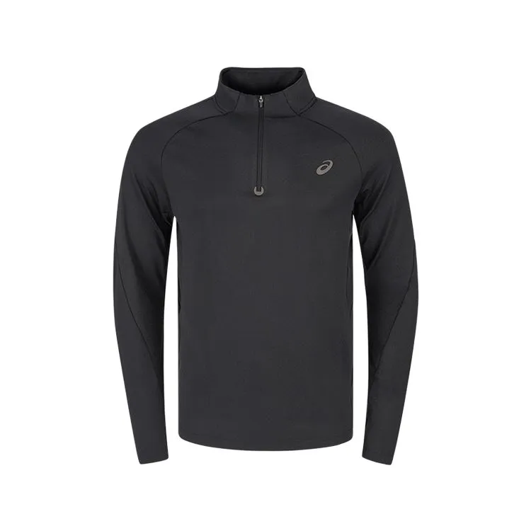 ASICS T-Shirts Men's Black Stand Collar Moderate