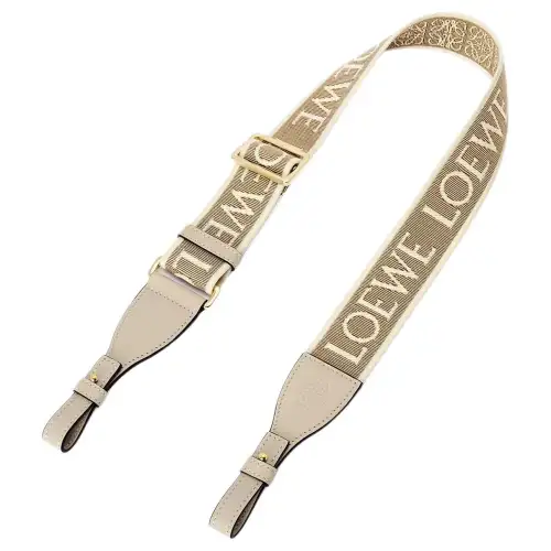 LOEWE Anagram Fabric With Cow Leather Bag Straps Women's Light Oat