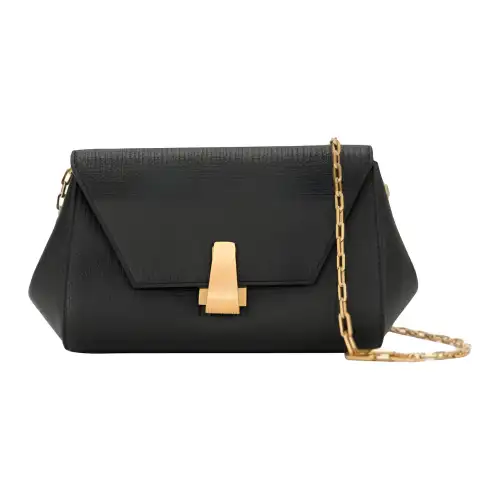 Bottega Veneta Calfskin Chain Bag Crossbody Bag Mini Women's Black