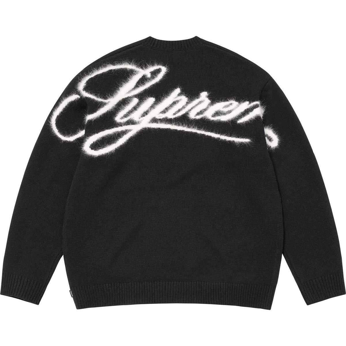 Свитер Supreme FW25 WEEK17 Angora Script Sweater (черный)