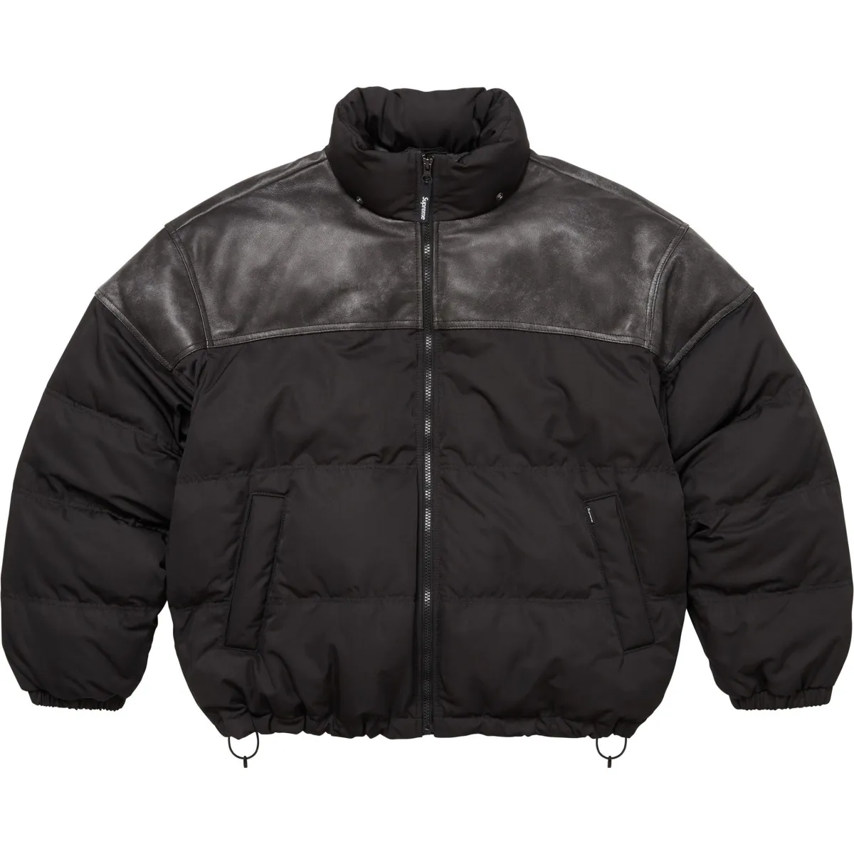 Supreme FW25 WEEK7 Leather Yoke Puffer Jacket Unisex
