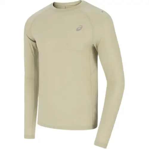 ASICS T Shirts Men's Gray Green Crew Neck Moderate Straight Fit