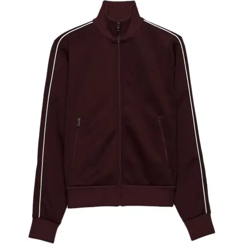 Prada stripe-detail zip-fastening track jacket